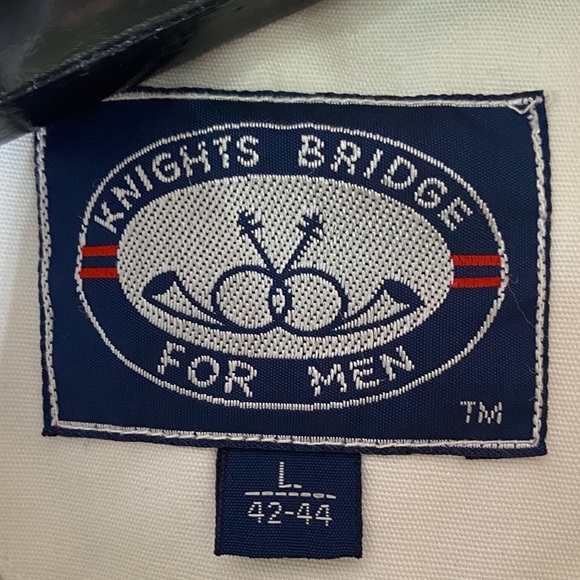Knights Bridge For Men Vintage White Bomber Jacket Size 42-44 Harrington Style - Picture 2 of 11